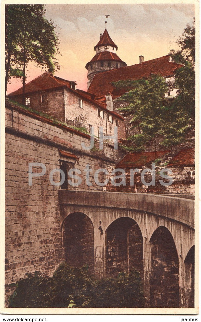 Nurnberg - Burgaufgang - Vestnertor - Nuremberg - 134 - old postcard - Germany - unused - JH Postcards