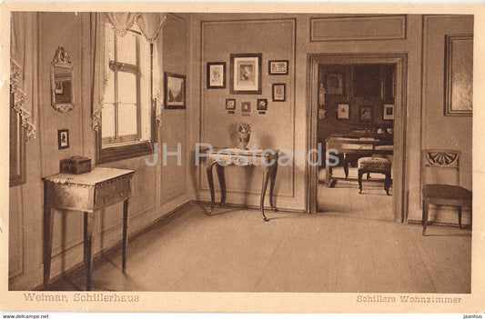 Weimar - Schillerhaus - Schillers Wohnzimmer - old postcard - 1928 - Germany - unused - JH Postcards