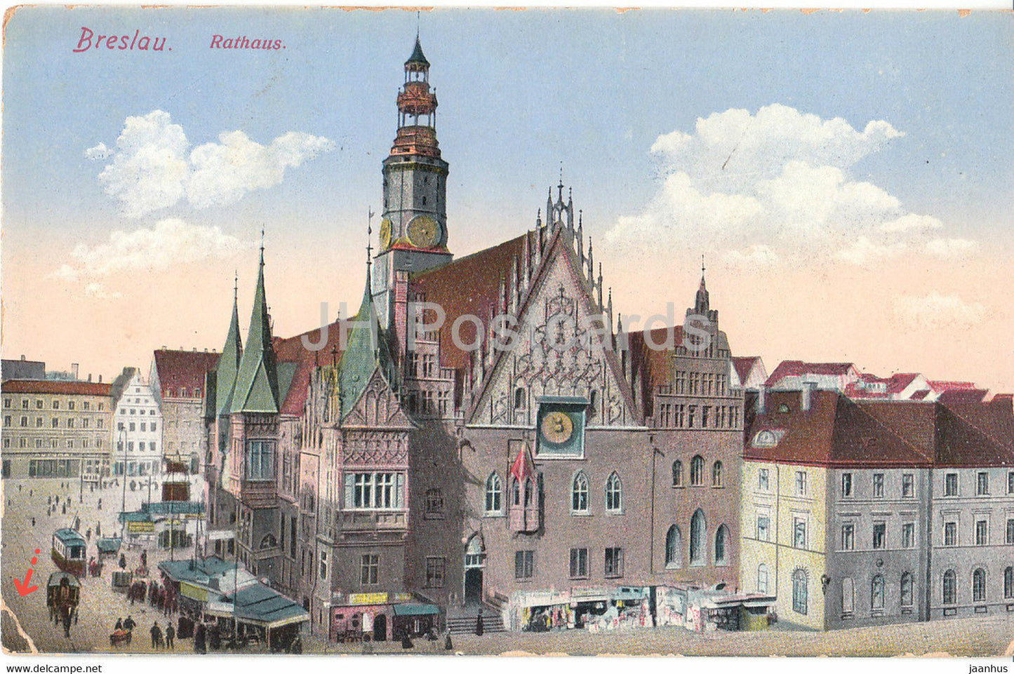 Breslau - Wroclaw - Rathaus - 950 - old postcard - Poland - unused - JH Postcards