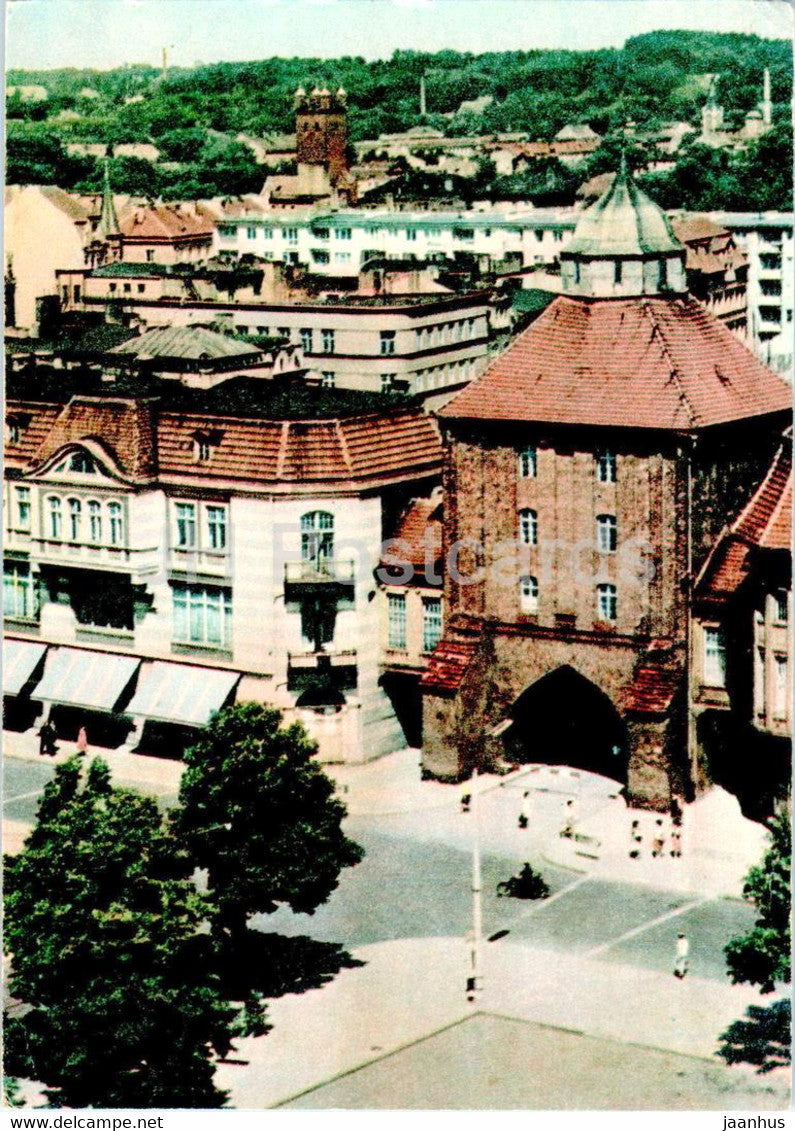 Slupsk - Fragment miasta z gotycka Nowa Brama - fragment of the city with the New Gate - Poland - used - JH Postcards