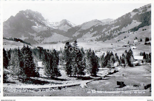 Schwarzsee - Lac Noir - Fribourg - 1057 m - old postcard - 1947 - Switzerland - used - JH Postcards