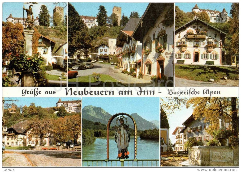 Grüsse aus Neubeuernam Inn - Bayerische Alpen - NB 6 - EUROPA - Germany - 1977 gelaufen - JH Postcards