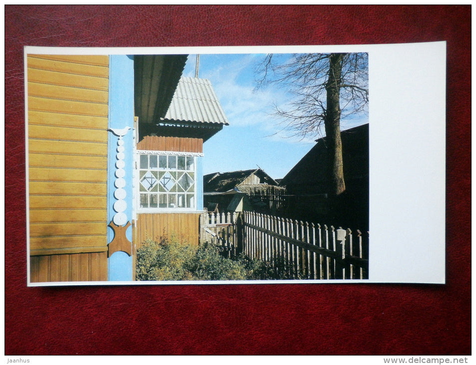 traditional carving ornamentation of houses - Trakai - 1981 - Lithuania USSR - unused - JH Postcards