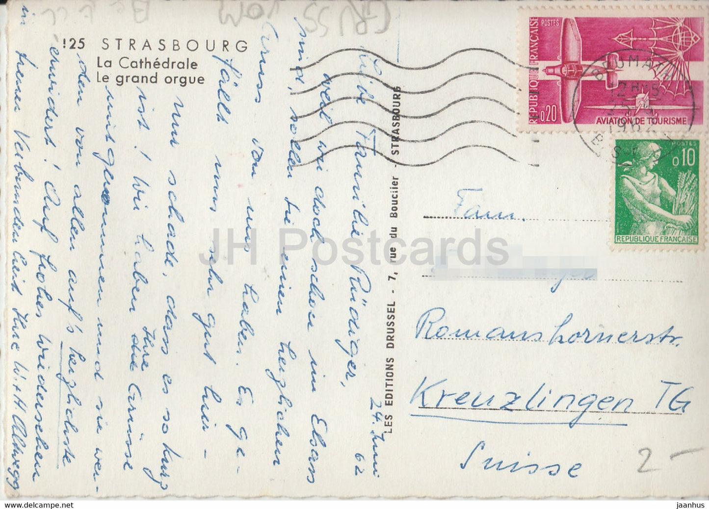 Strasbourg - La Cathédrale - Le Grand Orgue - cathédrale - 1962 - France - occasion