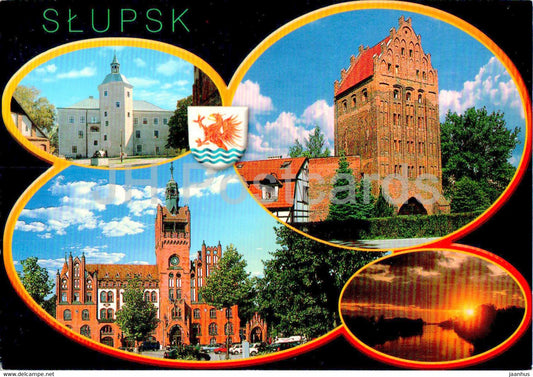 Slupsk - town views - multiview - Poland - used - JH Postcards