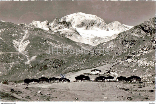 Lotschental - Laucheralp mit Sackhorn - 9157 - old postcard - 1955 Switzerland - used - JH Postcards