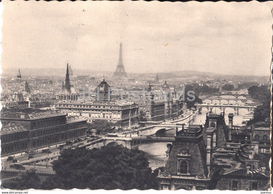 Paris - Panorama des sept ponts - old postcard - France - used - JH Postcards
