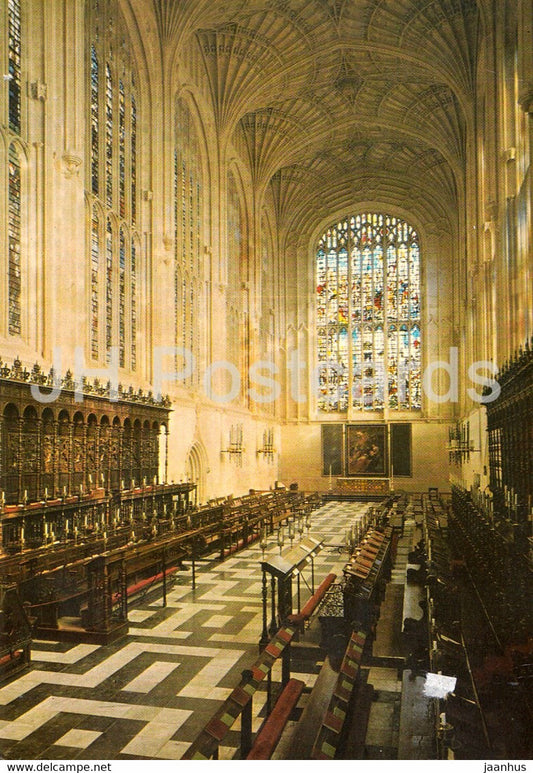 King's College Chapel - Cambridge - The Choir and Sanctuary - England - United Kingdom - unused - JH Postcards