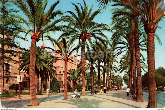 Palma - Paseo de Sagrera y Lonja - Sagrera promenade and Wool Exchange - 5 - Spain - used - JH Postcards