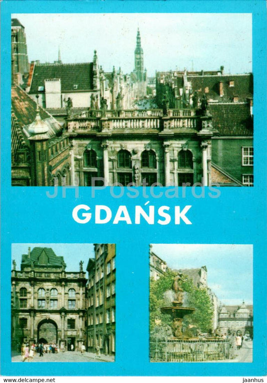 Gdansk - Brama Zlota - Dlugi Targ - Brama Zielona - multiview - Poland - unused - JH Postcards