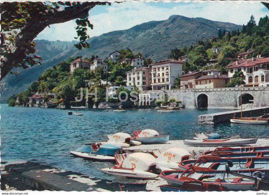 Ascona - Lago Maggiore - Collina S Michele - boat - pedalo - 610 - 1955 - Switzerland - used - JH Postcards