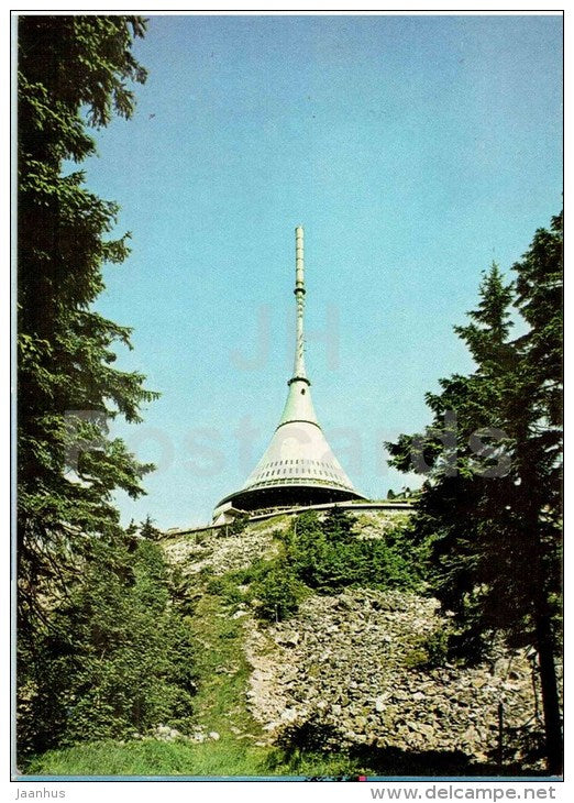 Liberec Ješted - TV tower - Czech - Czechoslovakia - unused - JH Postcards