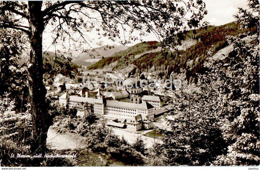 St Blasien sudl Hochschwarzwald - cathedral - old postcard - Germany - unused - JH Postcards