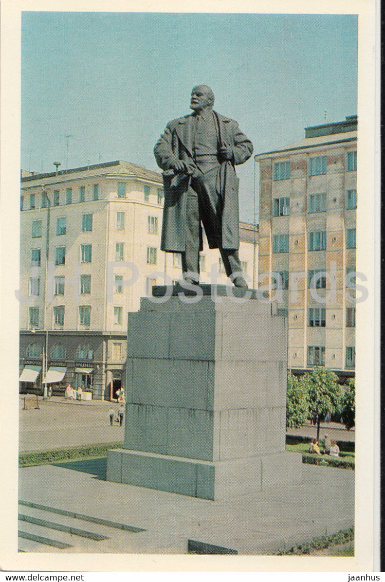 Vyborg - Viipuri - monument to Lenin on Red Square - 1970 - Russia USSR - unused - JH Postcards