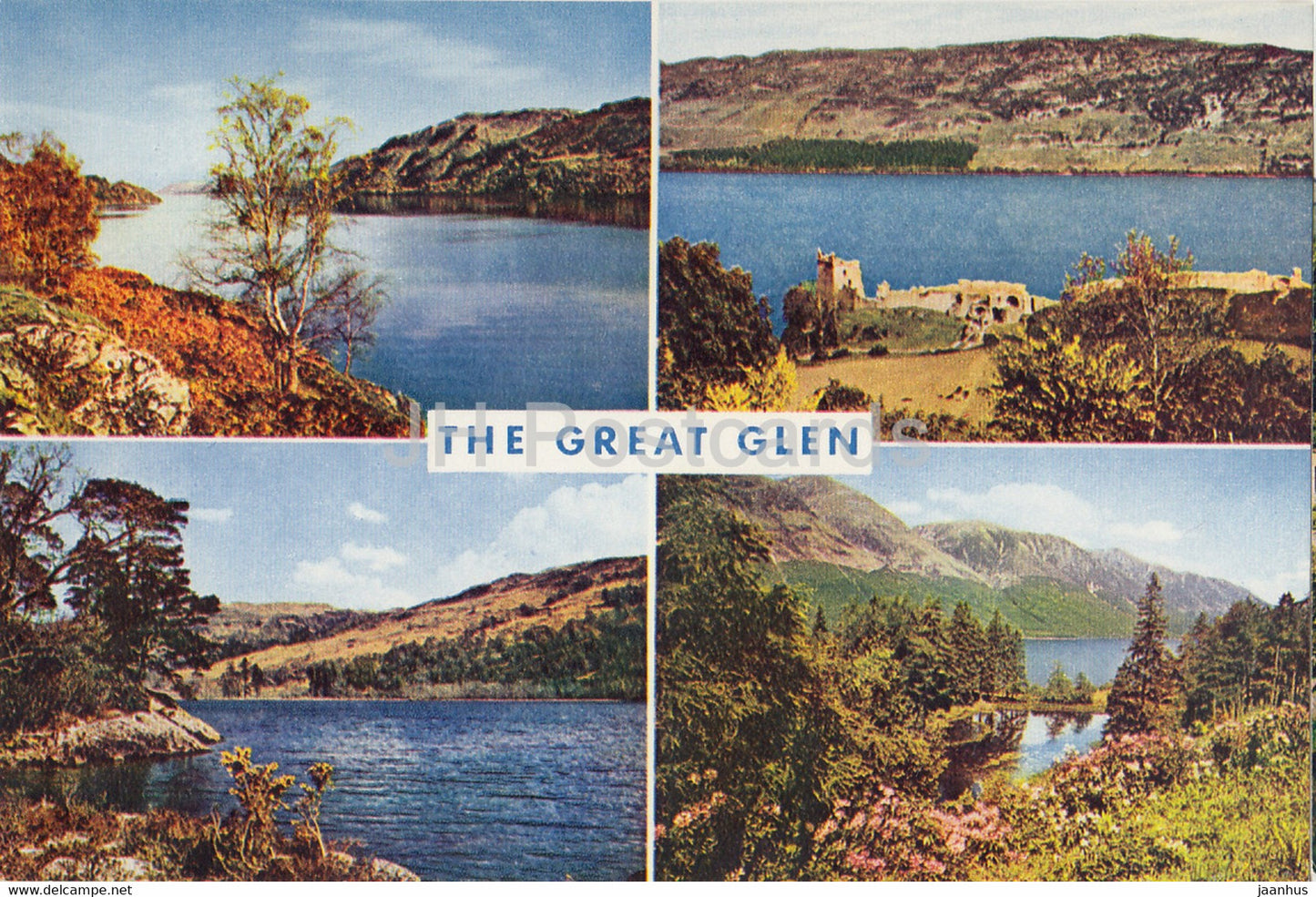 The Great Glen - Loch Ness - Urquhart Castle - Loch Oich - Loch Lochy - Scotland - United Kingdom - unused - JH Postcards