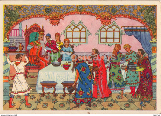 The Tale of Tsar Saltan - 1 - Pushkin Fairy Tales - 1961 - Russia USSR - unused - JH Postcards