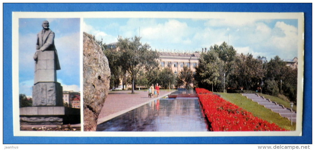 monument to Lenin , Eternal flame - Petrozavodsk - Karjala - Karelia - 1976 - Russia USSR - unused - JH Postcards