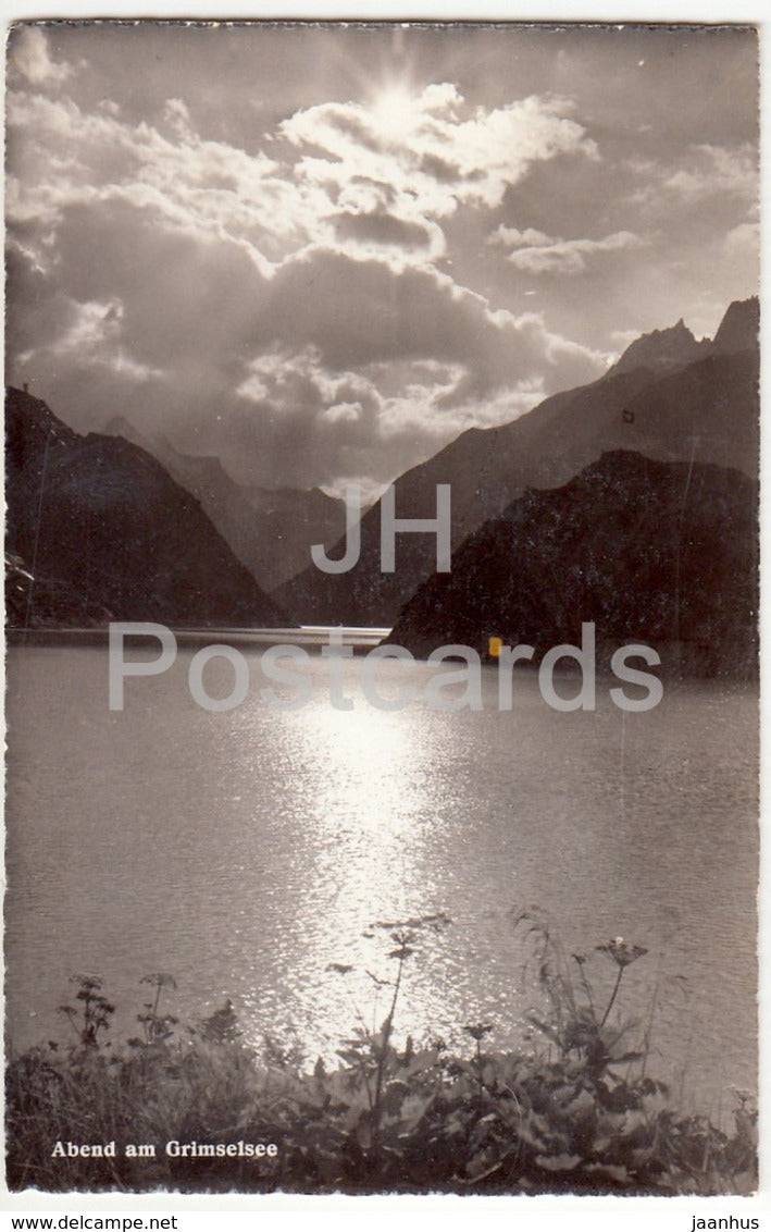 Abend am Grimselsee - 43367 - Switzerland - old postcard - unused - JH Postcards