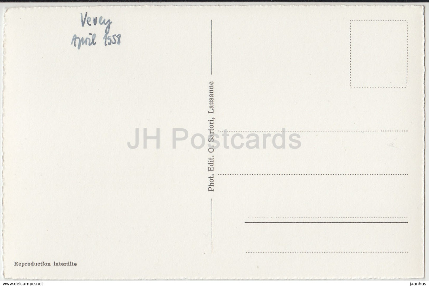 Vevey - Chapelle du Mont Pelerin - La Tour - chapel - 780 - Switzerland - 1958 - used