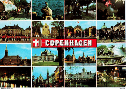 Different Views of Copenhagen - multiview - 3 - Denmark - used - JH Postcards