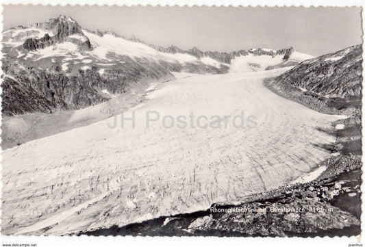 Rhonegletscher mit Gerstenhorn 3186 m - 2153 - Switzerland - old postcard - unused - JH Postcards