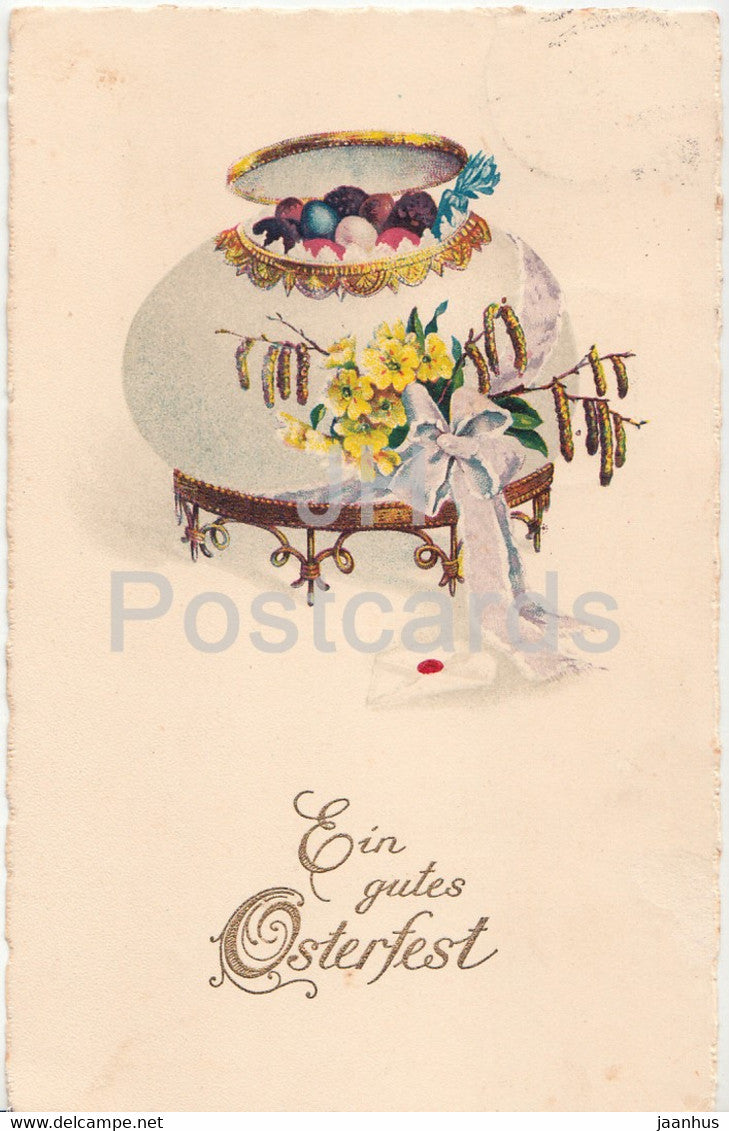 Easter Greeting Card - Ein gutes Osterfest - eggs - HWB SER 1938 - old postcard - 1924 - Germany - used - JH Postcards