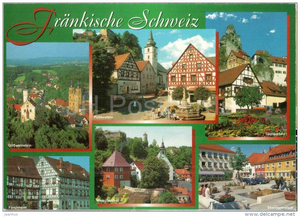 Fränkische Schweiz - Gössweinstein - Pottenstein - Forchheim - Ebermannstadt - Germany - 2002 gelaufen - JH Postcards