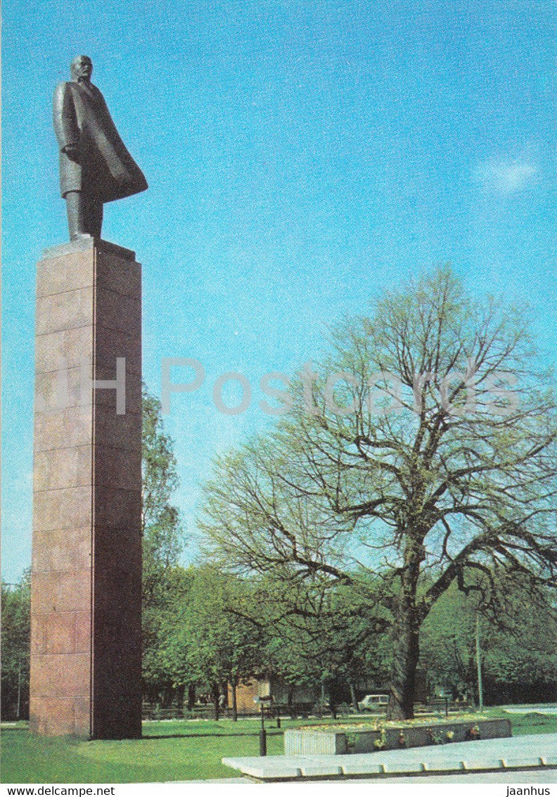 Ventspils - monument to Lenin - 1977 - Latvia USSR - unused - JH Postcards