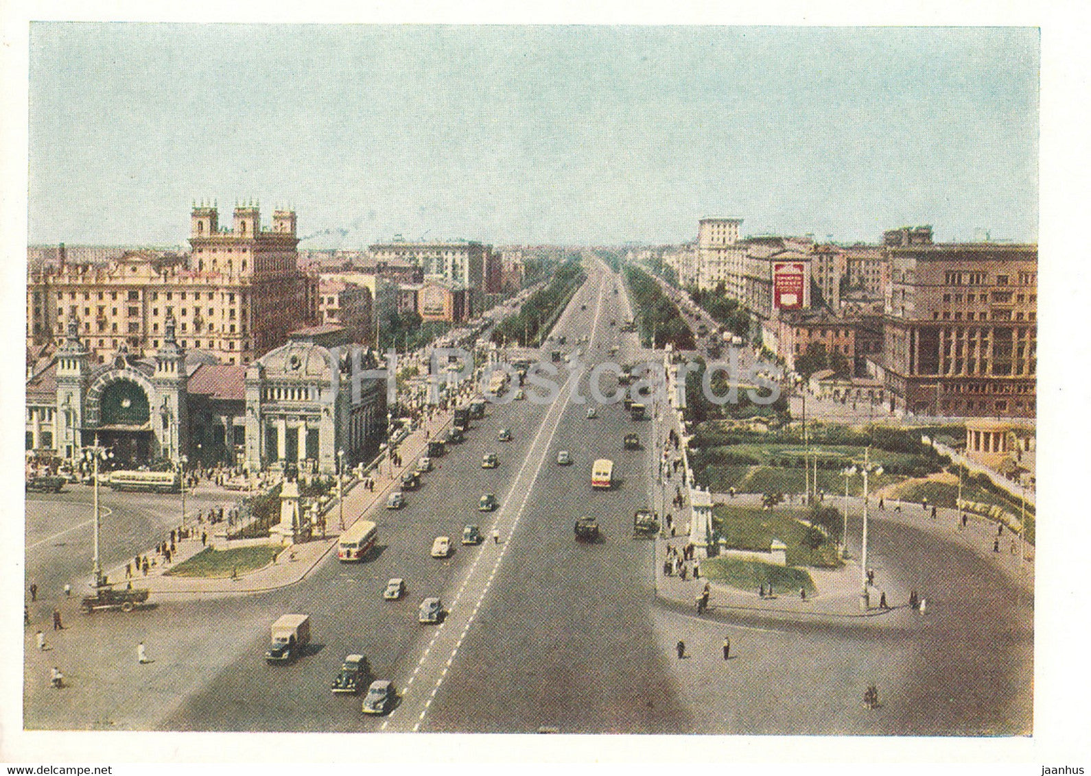 Moscow - Leningrad prospekt - avenue - postal stationery - 1959 - Russia USSR - unused - JH Postcards