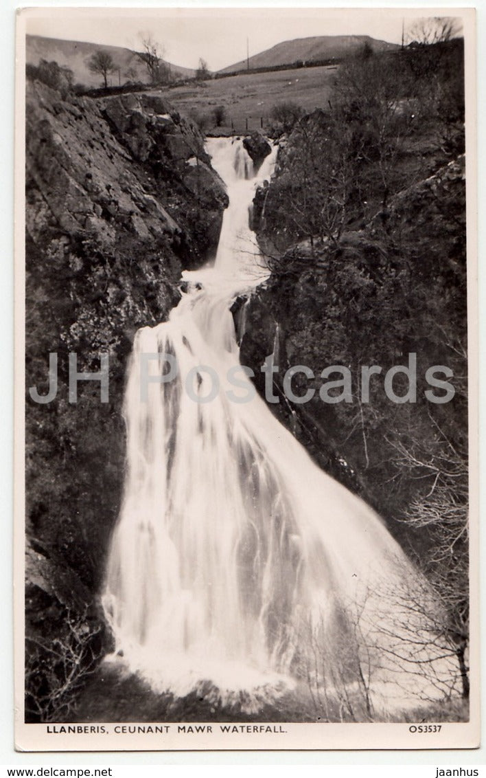 Llanberis - Ceunant Mawr Waterfall - OS3537 - 1952 - United Kingdom - Wales - used - JH Postcards