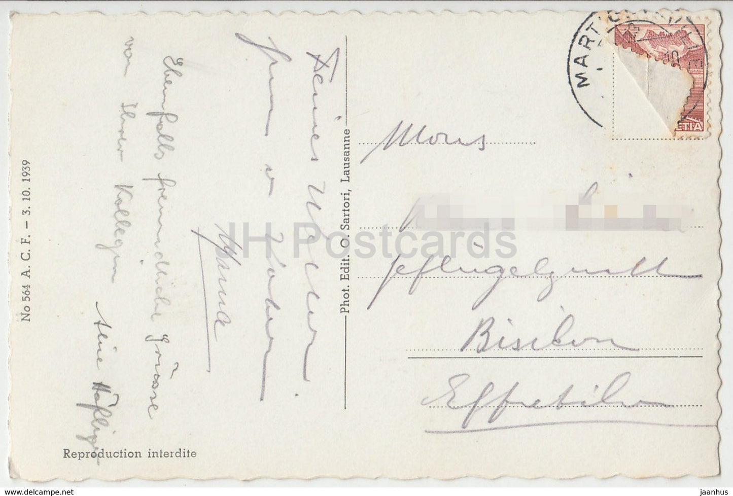 Tour de Batiaz et le Catogne - 4269 - Switzerland - 1945 - used