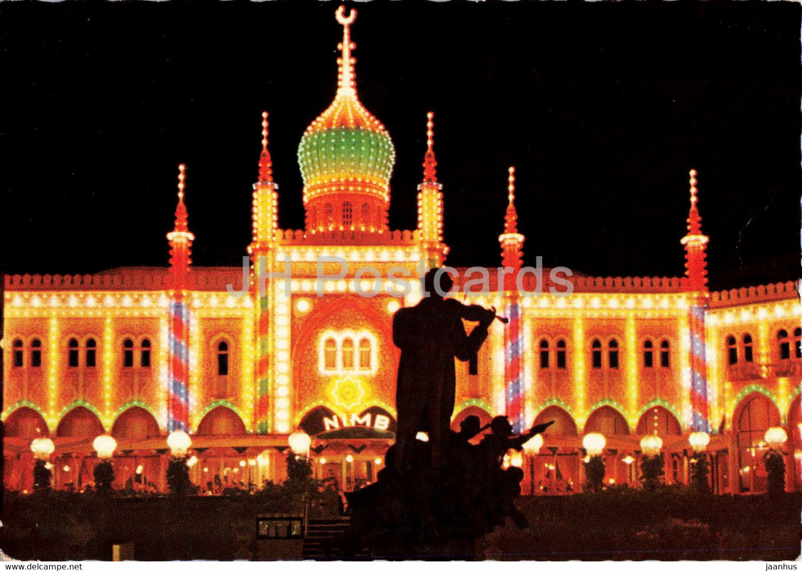 Copenhagen - Tivoli - The Bazar Illuminated - 615 - Denmark - unused - JH Postcards