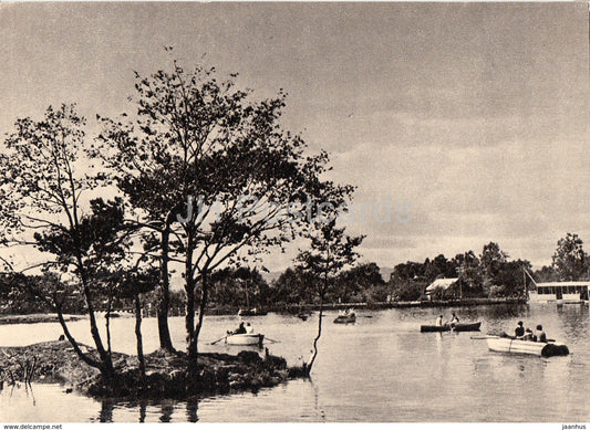 Yuzhno-Sakhalinsk - pond in the recreation park - 1966 - Russia USSR - unused - JH Postcards