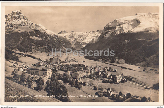 Engelberg - Hahnen - Spannorter - Titlis -  old postcard - 1927 - Switzerland - used - JH Postcards