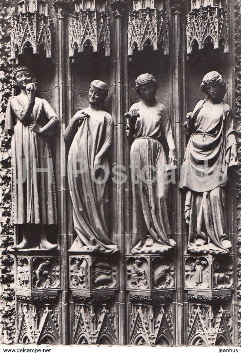 Strasbourg - La Cathedrale - Vierges Folles - France - unused - JH Postcards