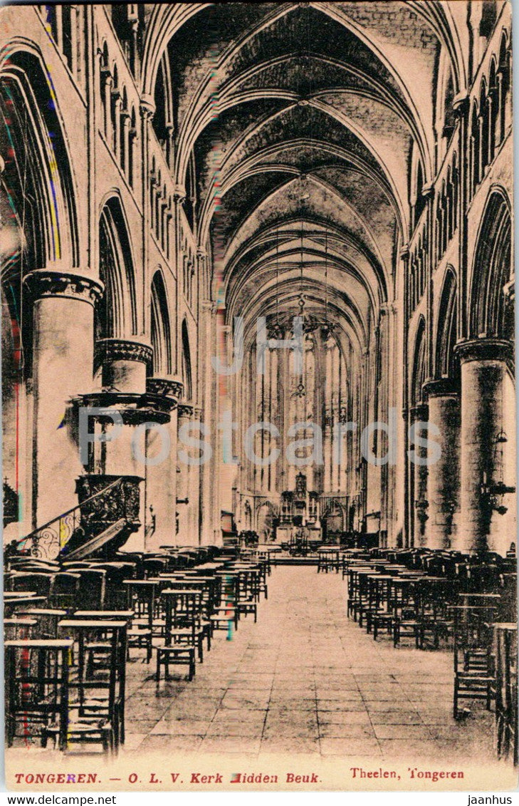 Tongeren - O L V Midden Beuk - cathedral - old postcard - Belgium - unused - JH Postcards