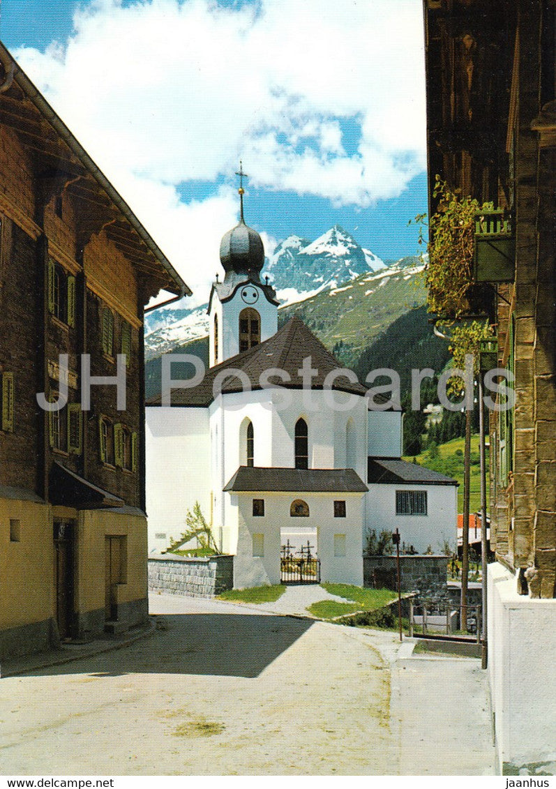 Breil Brigels - Kirche mit Brigelserhorner - church - Switzerland - unused - JH Postcards