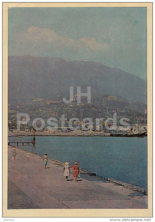 embankment in Yalta - Crimea - 1968 - Ukraine USSR - unused - JH Postcards