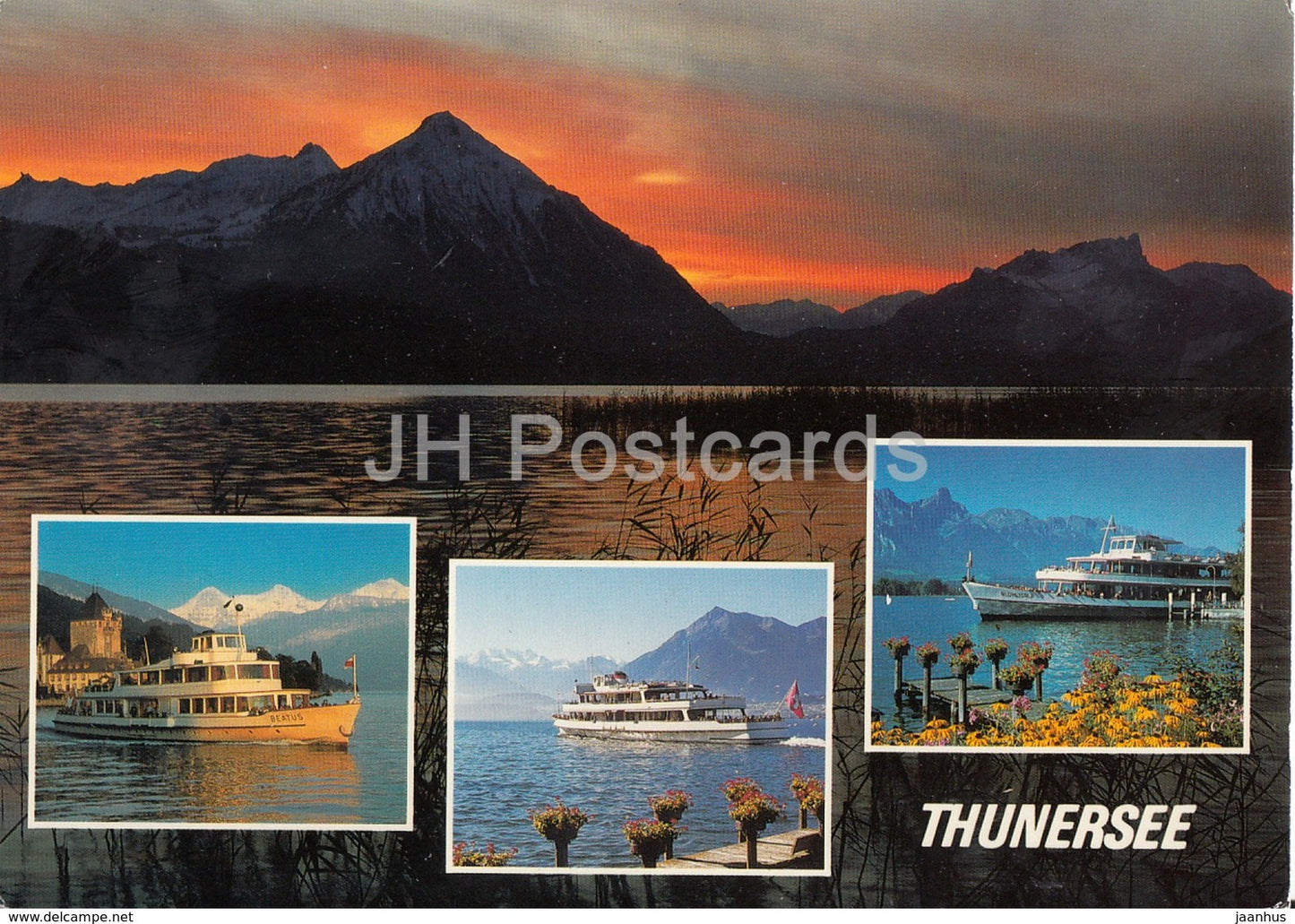 Thunersee - Berner Oberland - ship - 1987 - Switzerland - used - JH Postcards