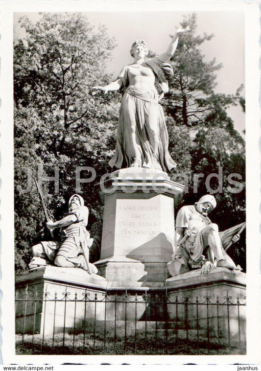 Basel - St Jakobsdenkmal - monument - 12 - old postcard - 1943 - Switzerland - used - JH Postcards