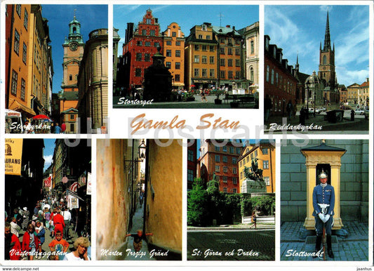 Stockholm - Gamla Stan - multiview - 176 - 1994 - Sweden - used - JH Postcards