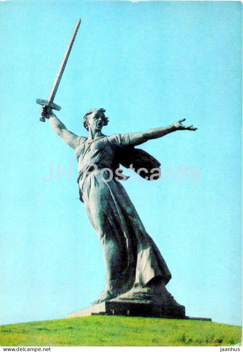 Volgograd - monument ensemble to the heroes of the Battle of Stalingrad - 5 - stationery - 1975 - Russia USSR - unused - JH Postcards