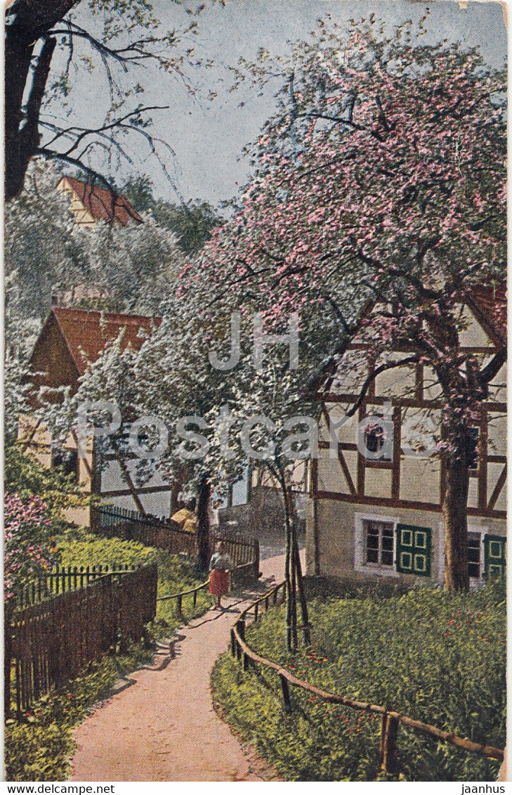 village view - Serie 106 Nr 554 - old postcard - Germany - unused - JH Postcards