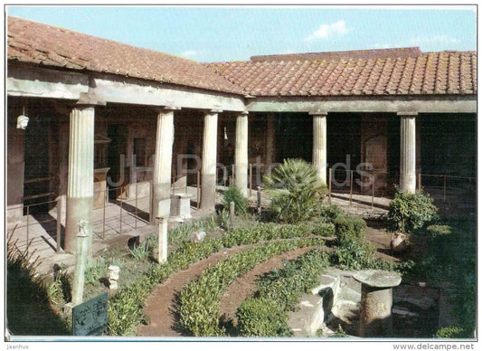 Scavi , Casa degli Amorini dorati - peristiglio - archaeology - peristyle - Pompei - Campania - Italia - Italy - unused - JH Postcards