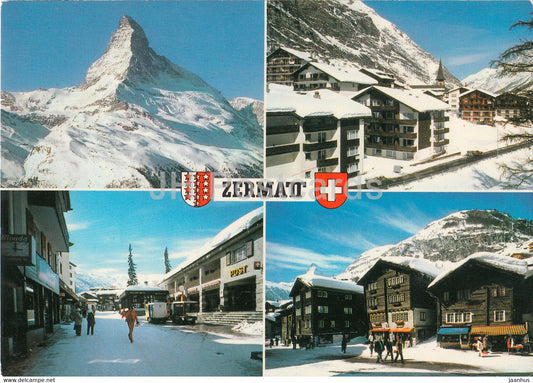 Zermatt 1605 m - multiview - 1983 - Switzerland - used - JH Postcards