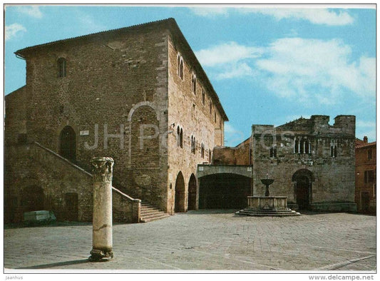 Piazza Filippo Silvestri , Palazzo dei Consoli - palace - Bevagna - Perugia - Umbria - 8 - Italy - Italia - unused - JH Postcards