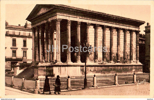 Nimes - La Maison carree - ancient - old postcard - France - used - JH Postcards