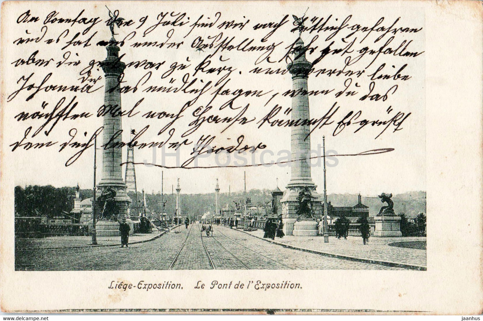 Liege - Exposition - Le Pont de l'Exposition - bridge - old postcard - 1905 - Belgium - used - JH Postcards