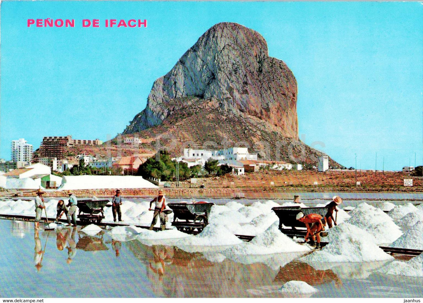 Calpe - El Penon de Ifach desde las Salinas - salt mining - 1 - 23 - Spain - unused - JH Postcards