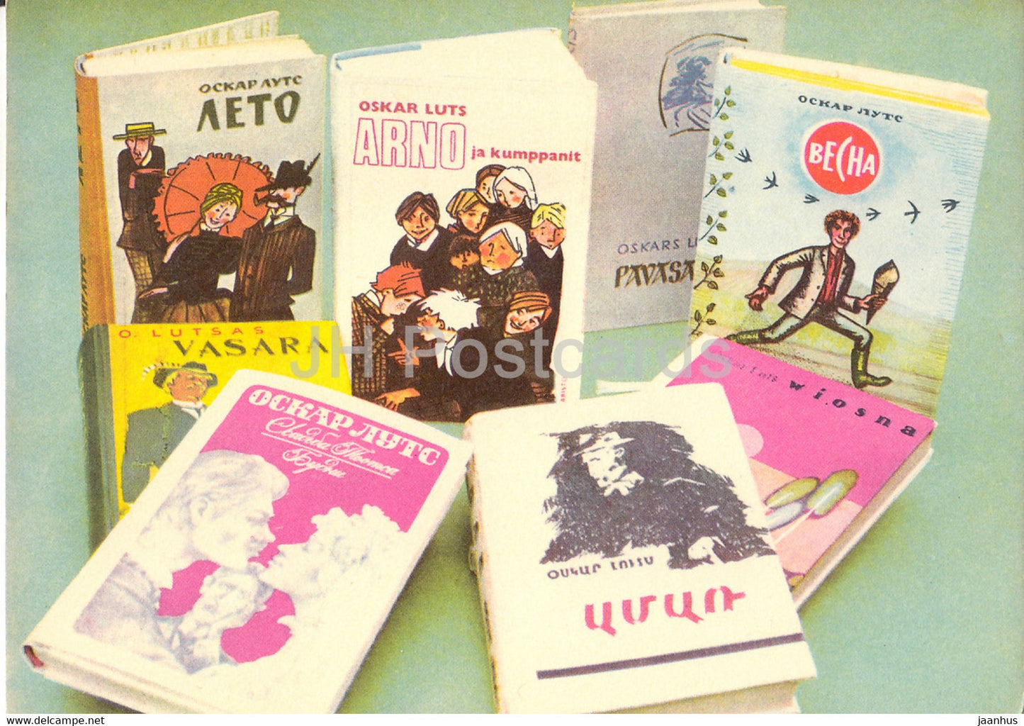 Estonian writer Oskar Luts - translations of the Kevade (Spring) book - 1978 - Estonia USSR - unused - JH Postcards